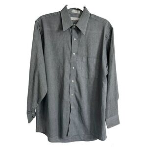 4/$40 Geoffrey Beene‎ Long Sleeve Grey Button Down Shirt